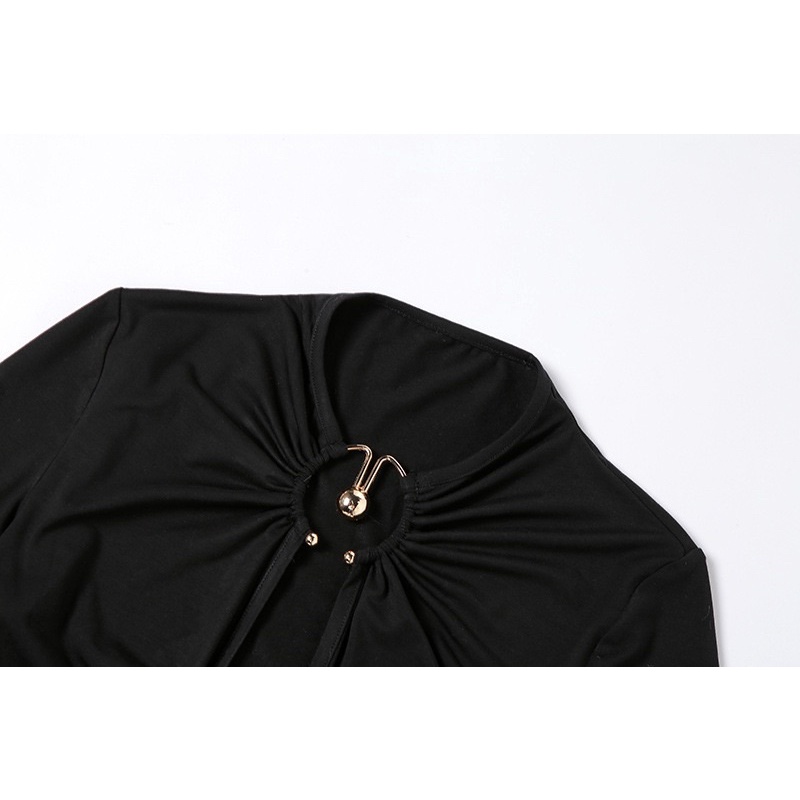 Áo bodysuit cutout eo ngực dài tay | BigBuy360 - bigbuy360.vn