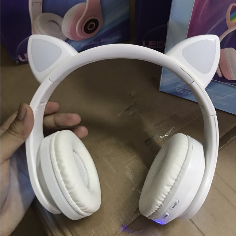 Tai Nghe Bluetooth tai mèo ,Chụp tai Không dây Đèn Led bas căng ,có thể Gập lại Mèo B39 pk thiên hoàng . | BigBuy360 - bigbuy360.vn
