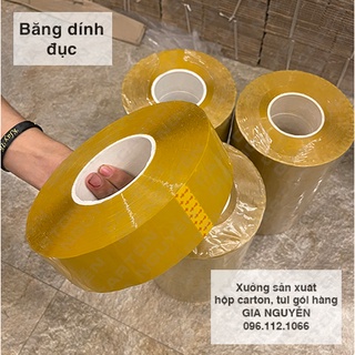 Băng dính màu nâu đục 1kg dùng gói hàng COD lõi siêu mỏng - 1 cuộn