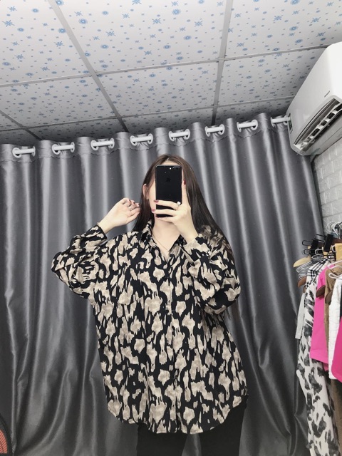 [Mã FASHIONT4WA2 giảm 10K đơn 50K] Áo sơmi loang hàng đẹp Hanna