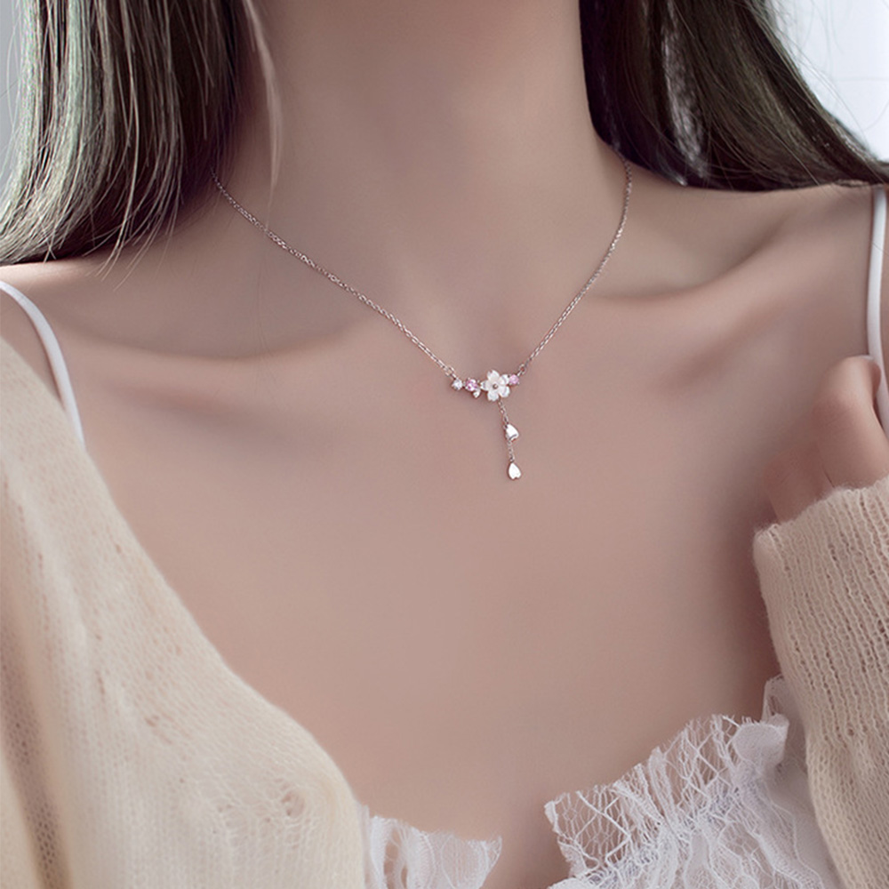 Dây Chuyền Mặt Hoa Anh Đào Thời Trang Cho Nữ