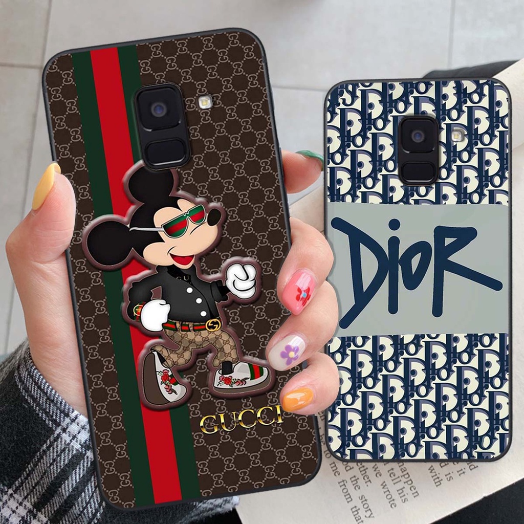 Ốp Samsung A6 2018 / A6 Plus / A6+ in hình thương hiệu, thời trang cao cấp