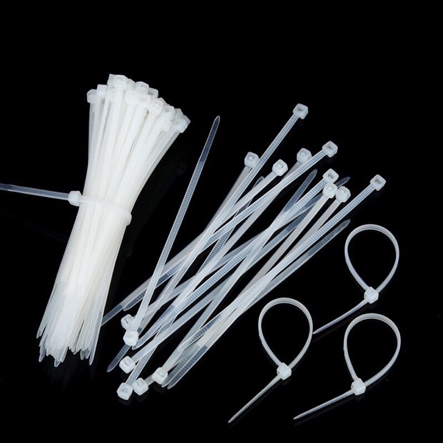 COMBO 10 Dây thít cáp đầu khóa zip, dây rút nhựa cố định dây điện, buộc hàng hóa