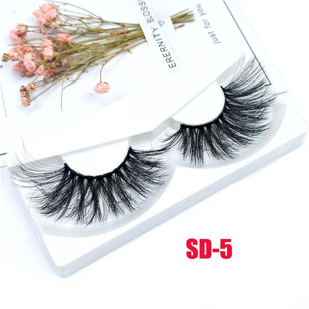 1 Cặp Lông Mi Giả SKONHED Dùng Trang Điểm Mắt 3D Bằng Lông Chồn