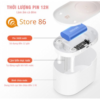 MÁY PHUN SƯƠNG TẠO ẨM KHÔNG KHÍ  JS05-P, 2 VÒI CÔNG SUẤT LỚN,DUNG TÍCH NƯỚC LỚN