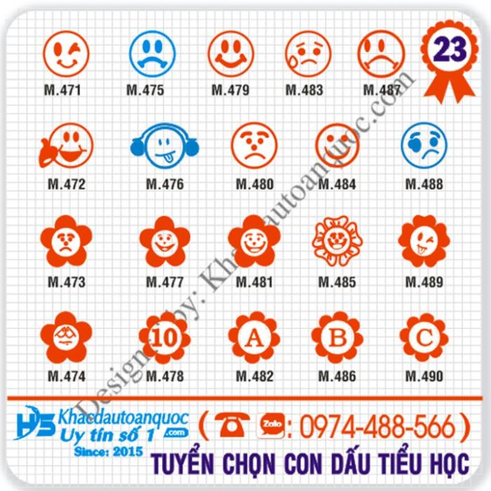 Con dấu tròn logo tiểu học