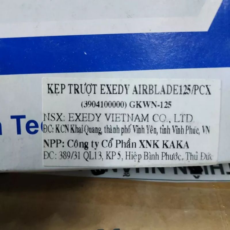 KẸP TRƯỢC AB 125,PCX VÀ AB,CLICK 110 HÀNG CHÍNH HÃNG EXEDY