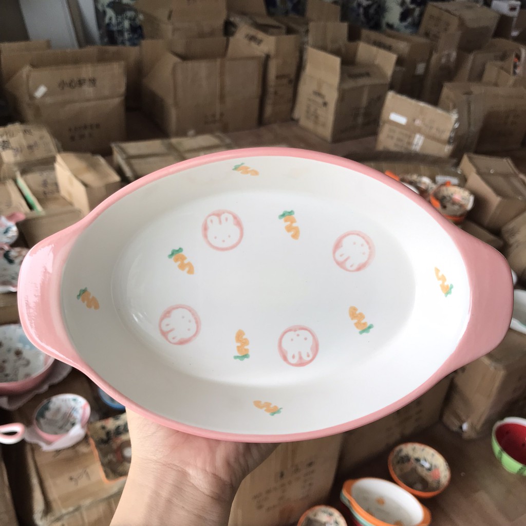 Khay nướng hình oval xinh yêu