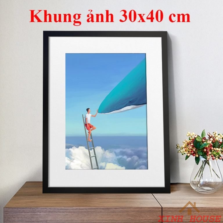 Khung Ảnh 30x40 Treo Tường ( mặt mika ) - Hỗ Trợ In Hình