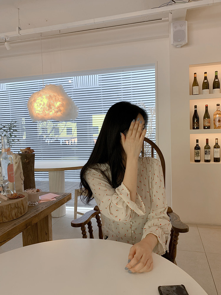 Áo Dài Tay Họa Tiết Hoa Thiết Kế Kiểu Phong Cách Vintage