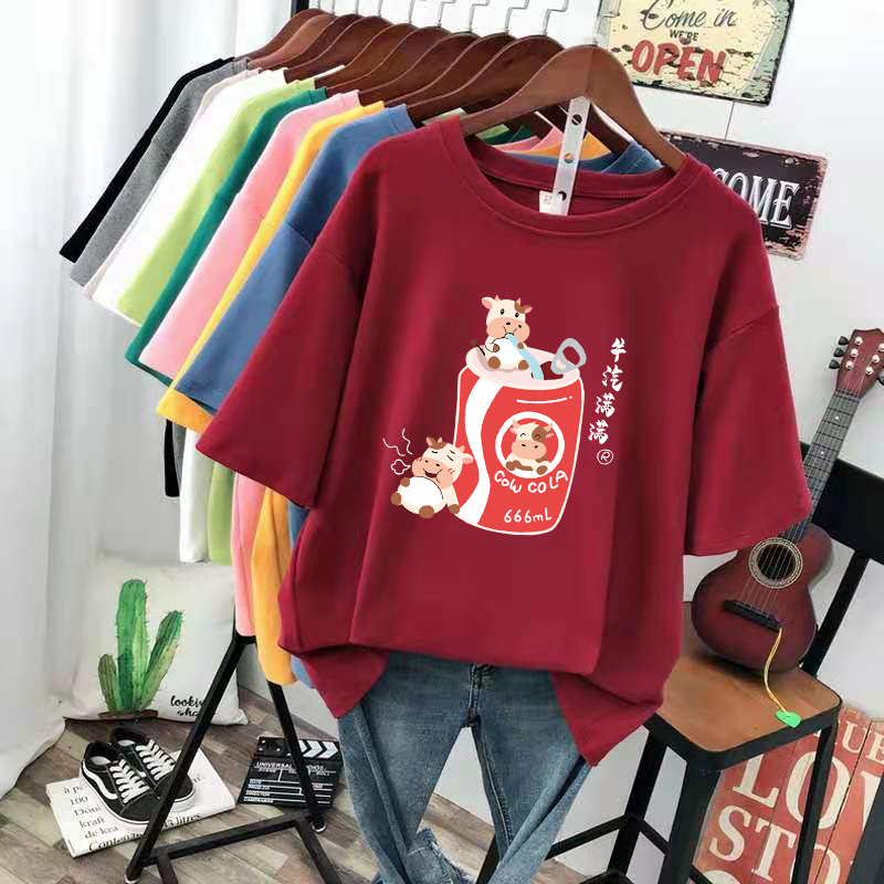 NRVP Áo Thun Cổ Tròn Ngắn Tay Thời Trang Hè 2021 Cho Nữ