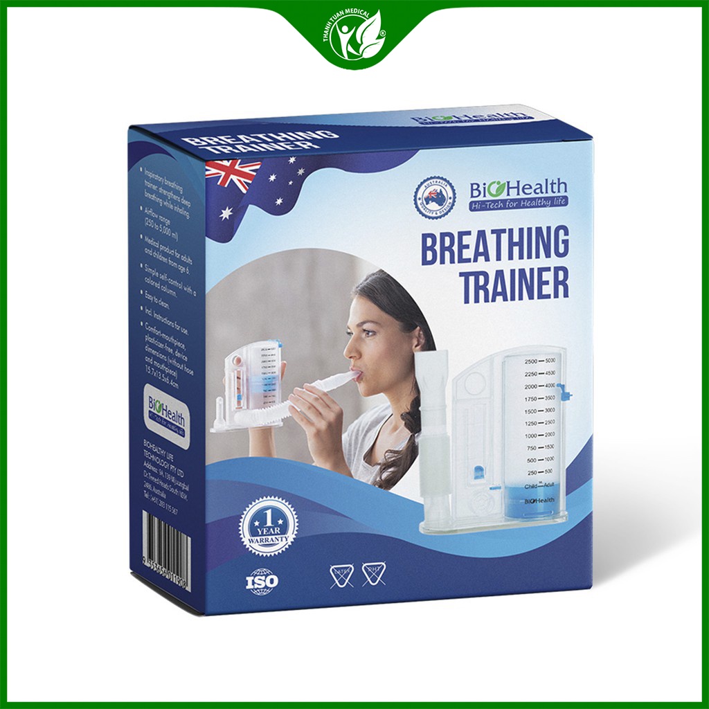 [Mẫu mới 2022] Dụng cụ hỗ trợ thở, phục hồi chức năng phổi TẬP THỞ BIOHEALTH VIS-01 Nhập Úc (Phiên bản điều trị)