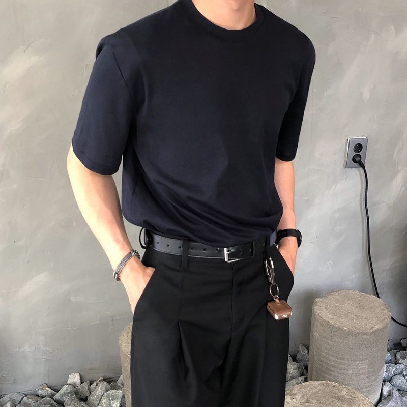 BLACK TEE - áo thun đen trơn nam nữ