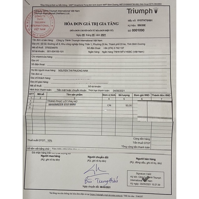 Quần Lót Triumph Maximizer 858 Mini CHÍNH HÃNG 100%