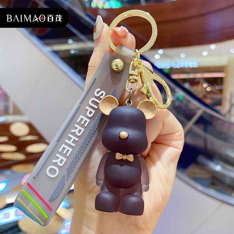 Móc khóa gấu BEARRICK Hàn quốc hoạt hình dễ thương đủ màu sắc hot trend tiktok phụ kiện túi xách Ahung | BigBuy360 - bigbuy360.vn