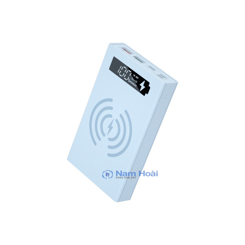 Box sạc dự phòng 5 cell sạc nhanh QC 3.0, PD 3.0, Không dây 15W