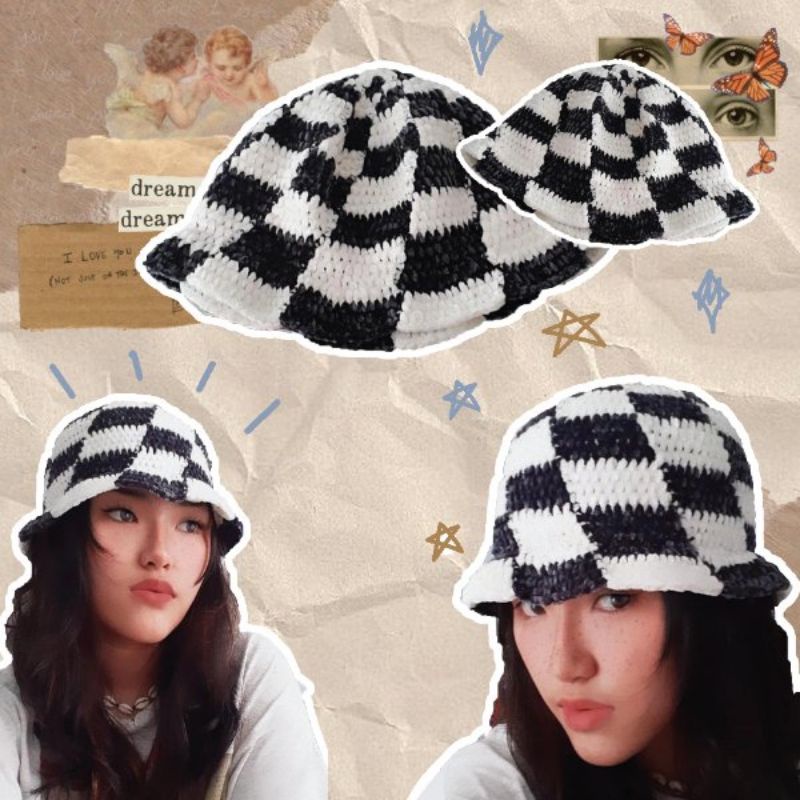 [ẢNH THẬT] NÓN LEN CHECKERED