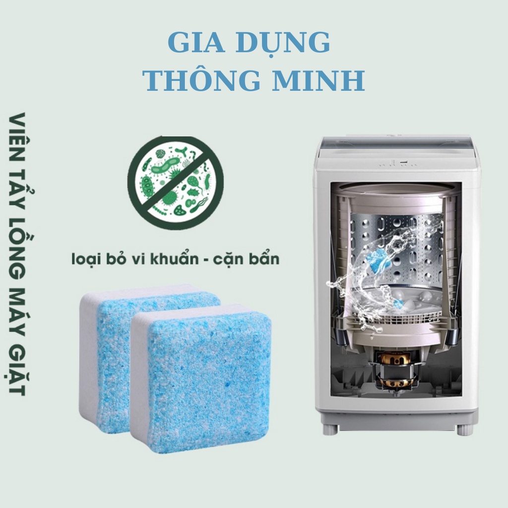 [Sẵn Hàng] Viên Tẩy Vệ Sinh Lồng Máy Giặt Giúp Diệt khuẩn Và Tẩy Chất Cặn Hiệu Quả