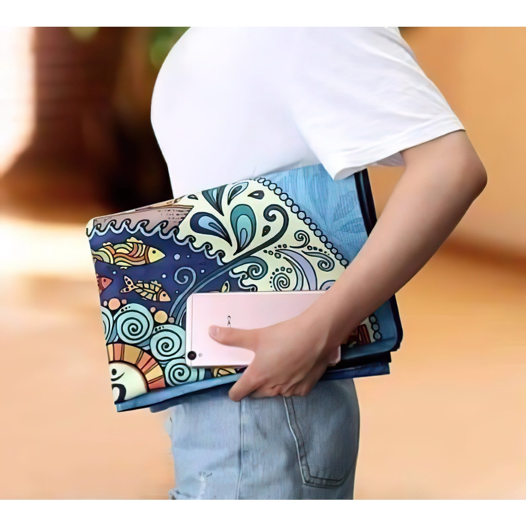 Thảm Tập Yoga Du Lịch Họa Tiết In Da Lộn 3D Siêu mỏng gấp gọn cao su tự nhiên 1,5mm cao cấp - Có túi đựng kèm