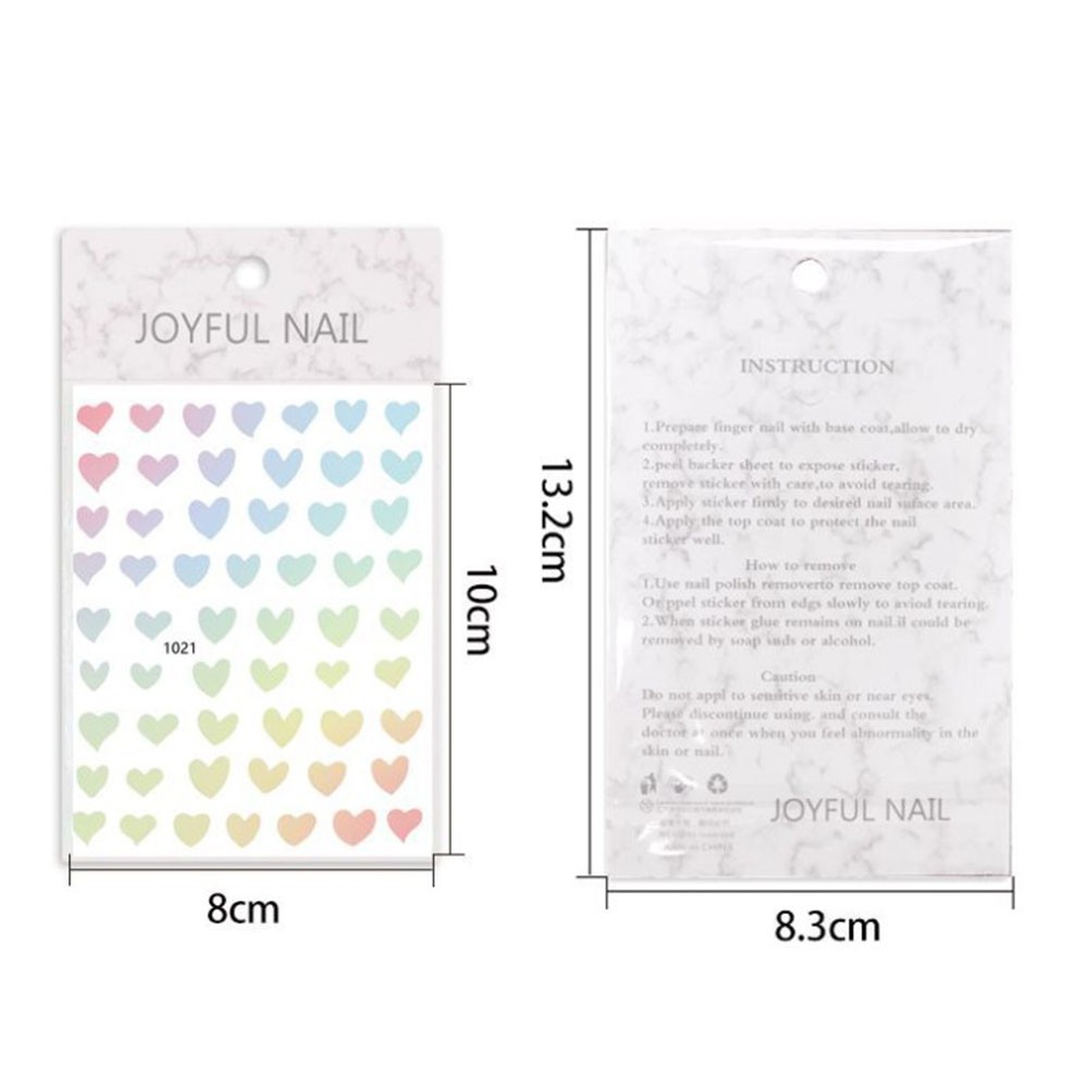 Miếng Dán Trang Trí Móng Tay Nghệ Thuật Nhiều Màu Sắc Xinh Xắn Trẻ Trung