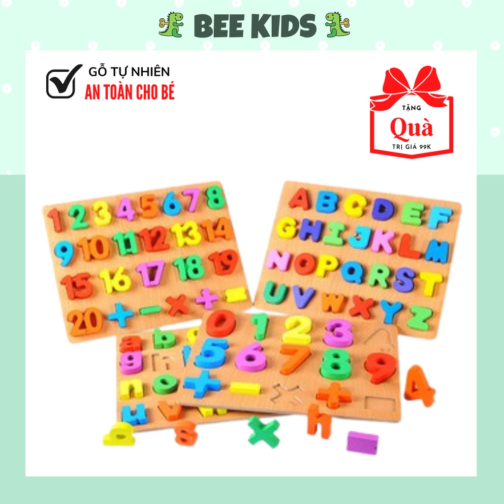 Đồ Chơi Trí Tuệ Bảng Ghép Chữ Cái Tiếng Việt Bằng Gỗ BeeKids