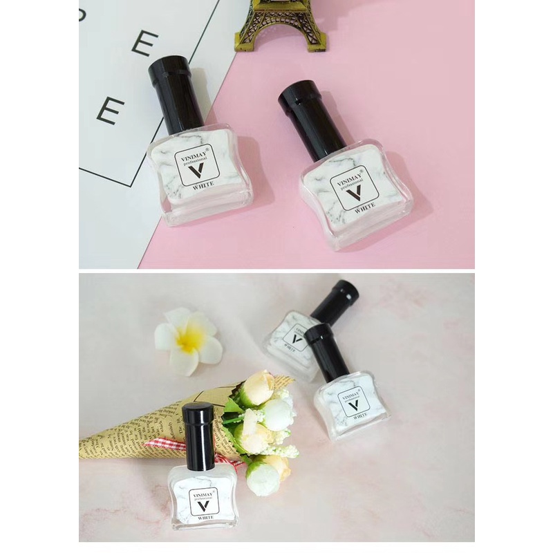 Cồn loang  trắng đen vinimay cao cấp 12ml, Loang cồn nails Vinimay thông dụng trang trí ngành nails.