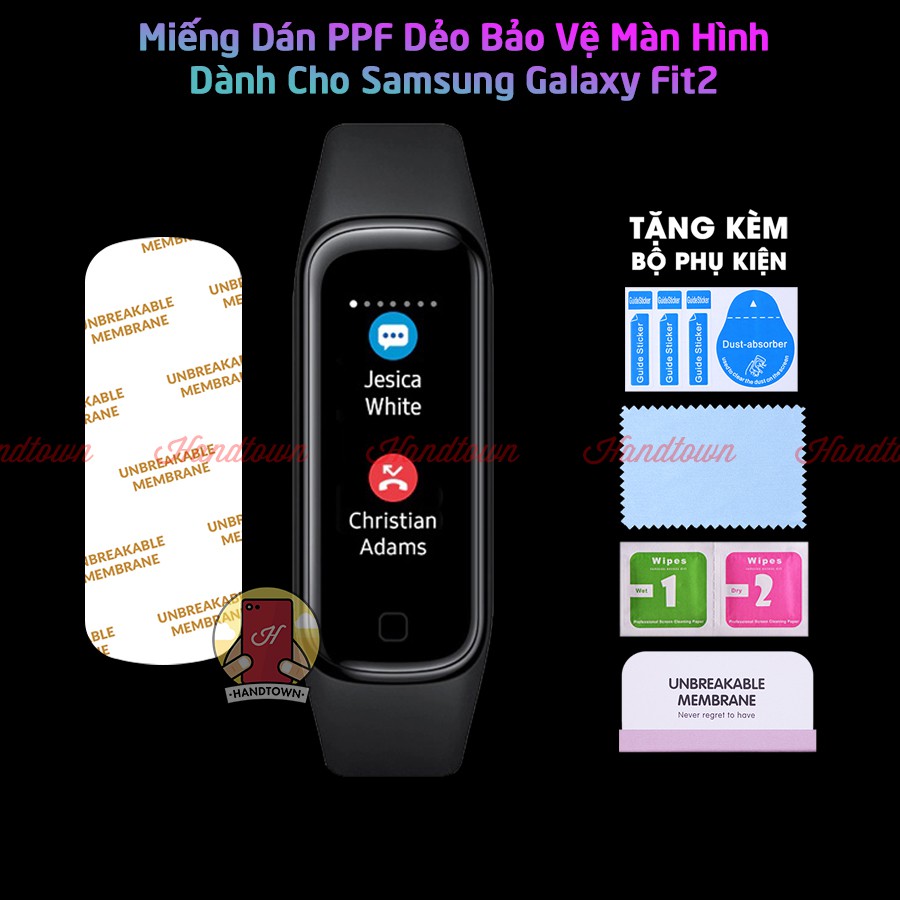 Miếng Dán Màn Hình PPF Đồng Hồ Thông Minh Kính Cường Lực Dẻo Samsung Galaxy Fit2 Fit 2 Chống Va Đập Bảo Vệ Mặt Đồng Hồ