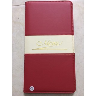 Bìa 10 lá menu may da cao cấp