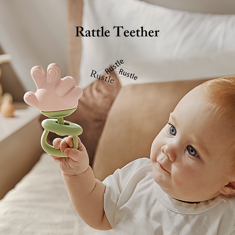 Bc Babycare Đồ chơi nhai nướu mọc răng bằng silicon hình bàn tay cho bé từ 3-12 tháng tuổi
