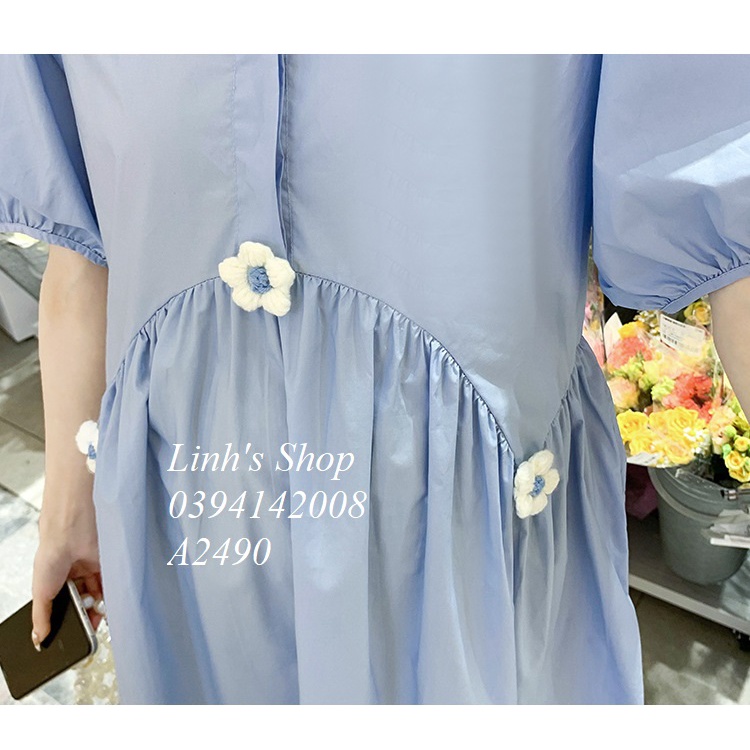 Váy Bầu Đầm Bầu Sơ Mi Hè A2490