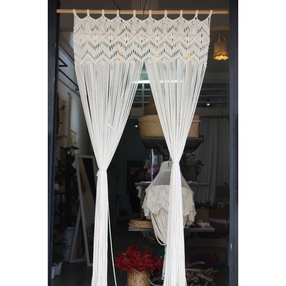 Rèm cửa macrame cao 2,2m- trang trí nhà cửa, đồ decor
