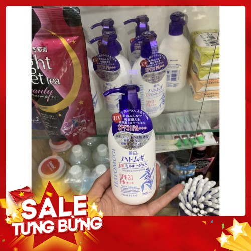 [100% NHẬT BẢN] SỮA DƯỠNG THỂ TRẮNG DA CHỐNG NẮNG HATOMUGI NỘI ĐỊA NHẬT | BigBuy360 - bigbuy360.vn