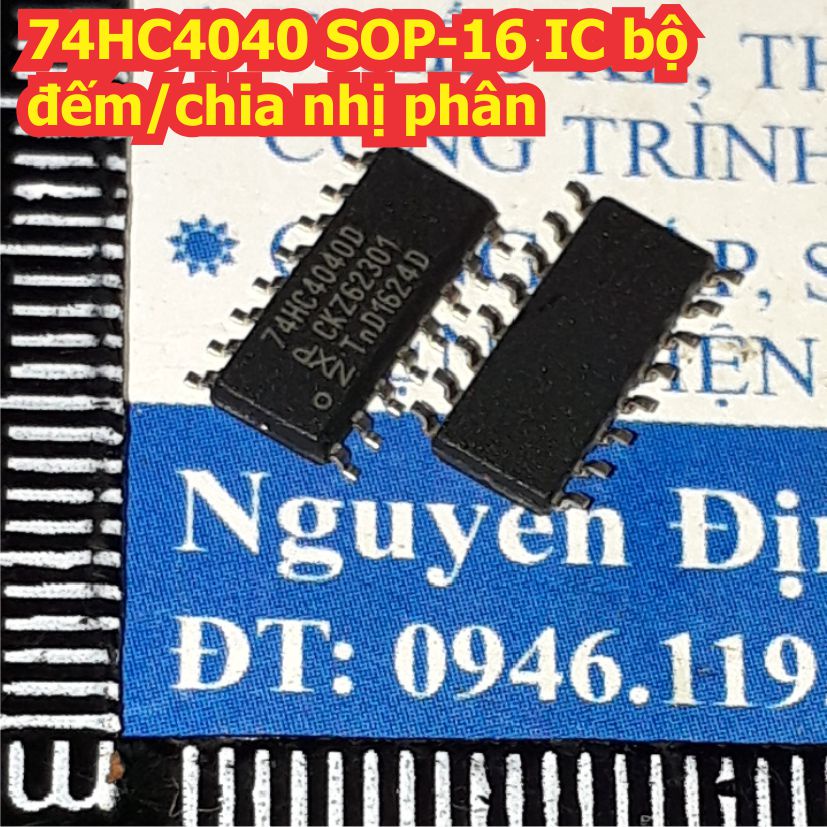 5 con 74HC4040 74HC4040D SOP-16 IC bộ đếm/chia nhị phân kde2085