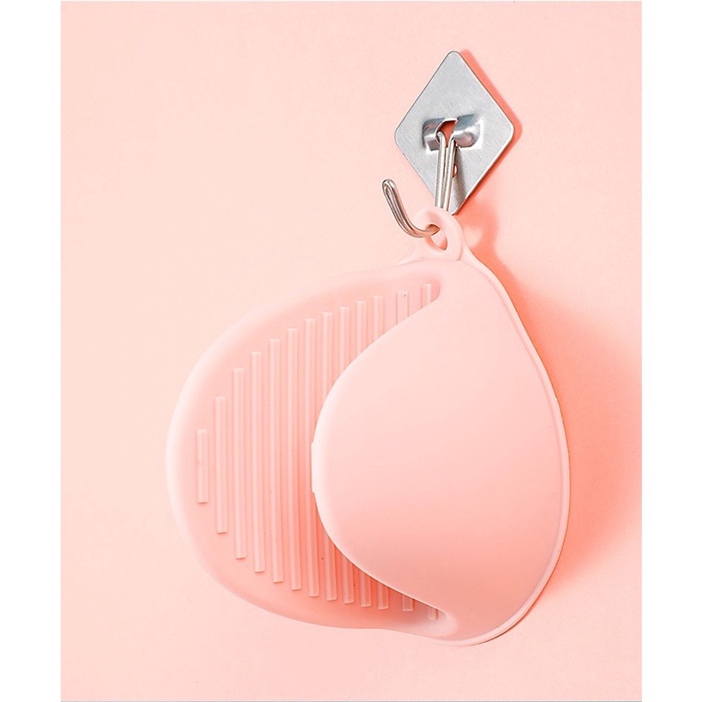 2 Miếng nhấc nồi silicon chịu nhiệt tốt, miếng lót bắc nồi chống nóng có móc treo, miếng lót tay bắc xoong tránh bỏng