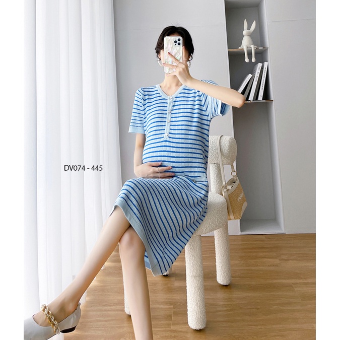 Đầm bầu DV074 hàng nhập cao cấp shop Young Mom