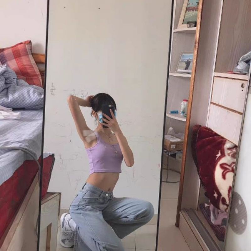 [ORDER] Áo croptop ulzzang kèm hàng cúc sắ | BigBuy360 - bigbuy360.vn