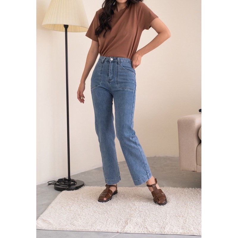 Quần bò màu xanh nhạt FromYouth - Hallie Denim (Nhạt)