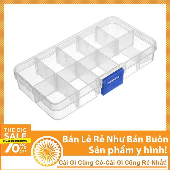 Hộp Nhựa Đựng Trang Sức - Thuốc - 10 Ngăn