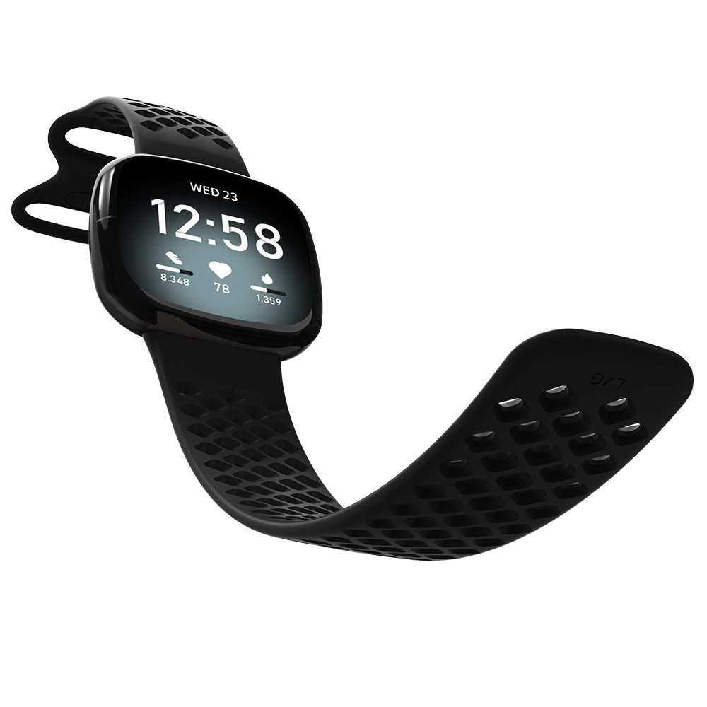 Dây Đeo Thay Thế Chất Liệu Silicon Màu Trơn Cho Fitbit Versa 3 4 Fitbit Sense 2