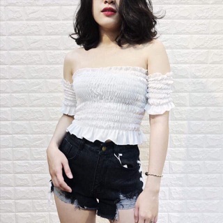 Áo trễ vai nhún