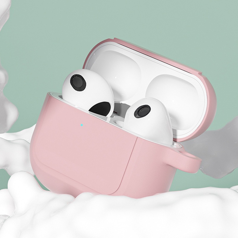 Vỏ Bảo Vệ Hộp Sạc Tai Nghe Compatible for Airpods 3 Chất Liệu Silicone Mềm Chống Nước Chống Trầy Xước Có Khóa Kim Loại