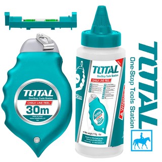 Bộ phấn vẽ đường thẳng 30 mét chalk line reel total tht661301