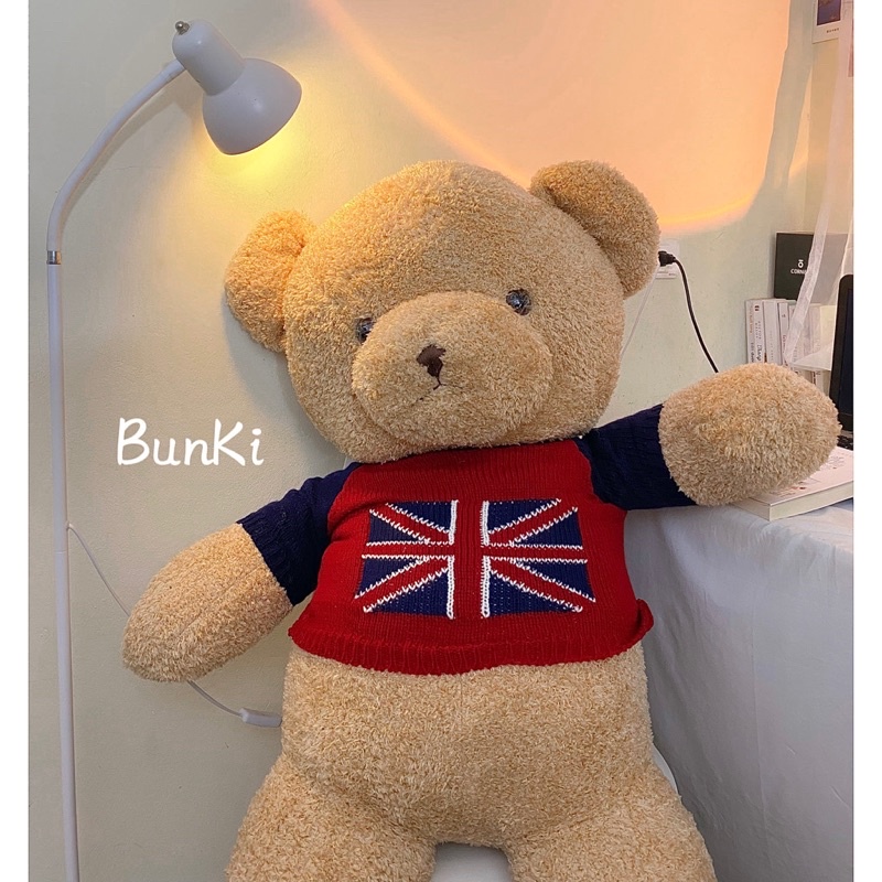 GẤU BÔNG TEDDY LITTLE ANGEL 140CM BE VÀNG CAO CẤP BUNKI