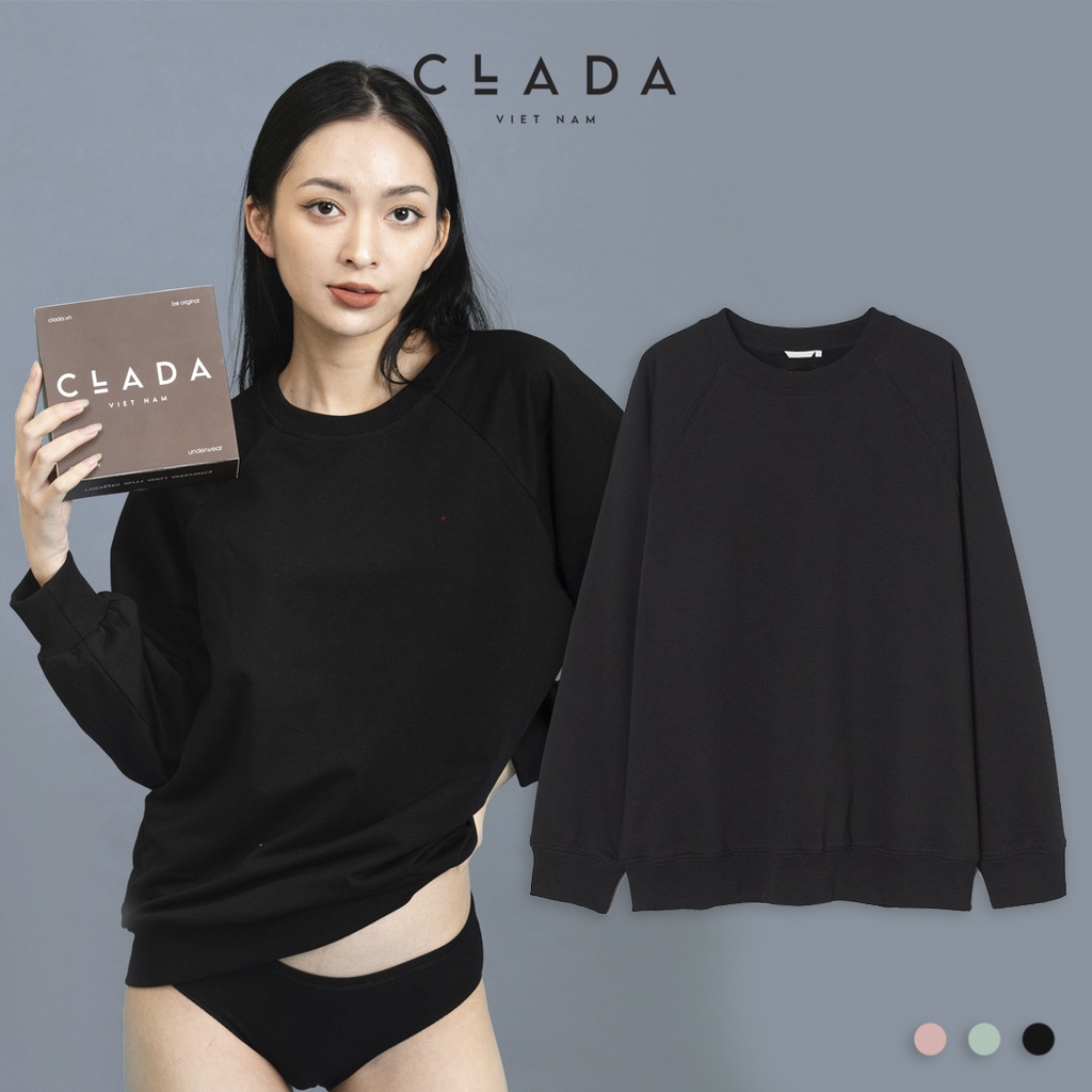 Áo sweater nỉ basic dáng suông