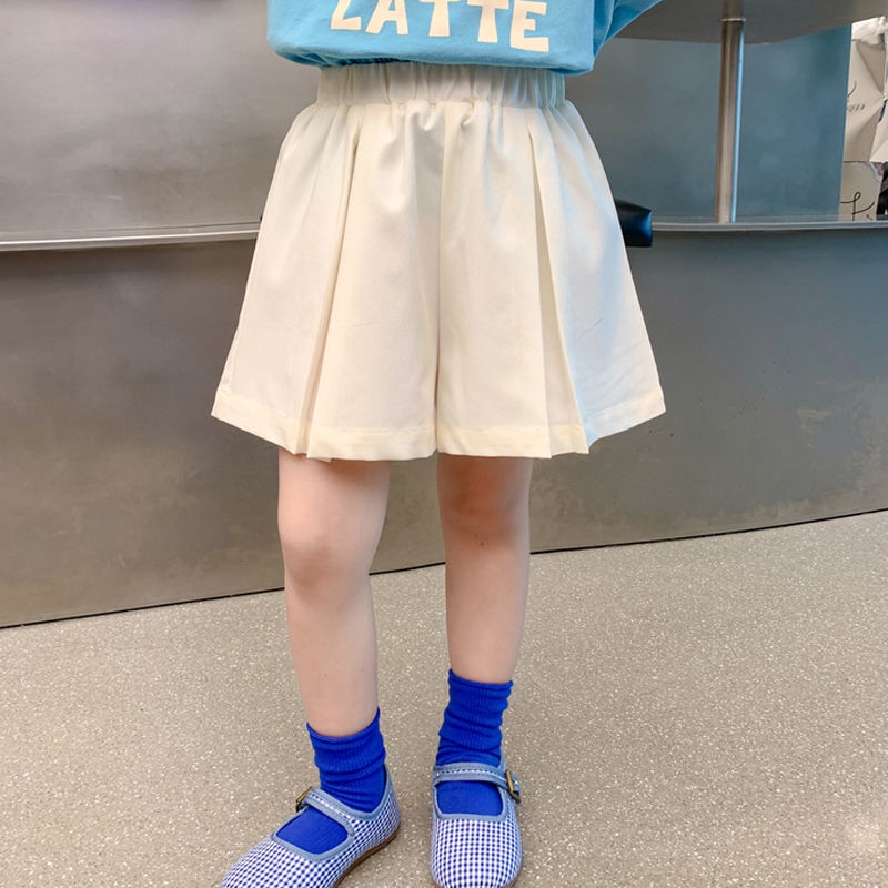 Quần ngắn ống rộng Màu Sắc Đơn Giản Dễ Phối Đồ Thời Trang Hè Phong Cách Hàn Quốc Cho Nữ