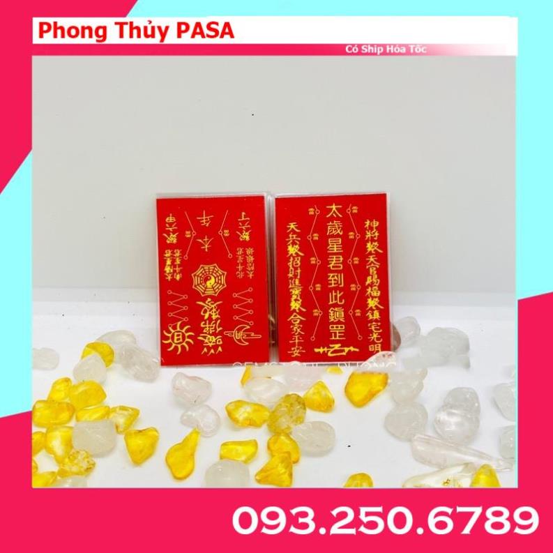 Thẻ Thái Tuế - Phù Thái Tuế Ép Plastic, Vật Phẩm Thái Tuế 7x5cm