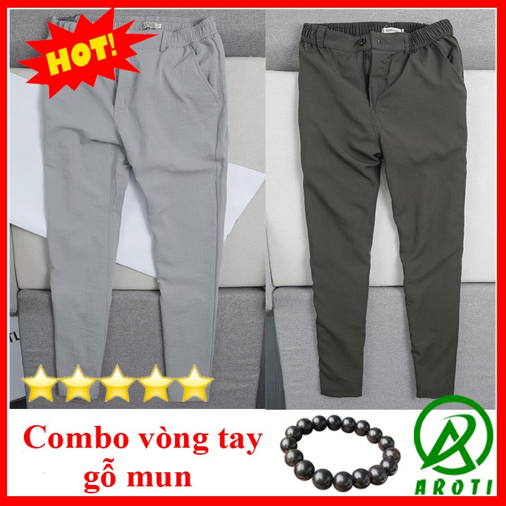 Quần Đũi Nam AROTI Ống Rộng Đứng Chất Đũi Dày Đẹp Cao Cấp, Siêu Mát, Co Giãn Tốt Dáng Suông Dài Công Sở Đủ Size D0035+GM