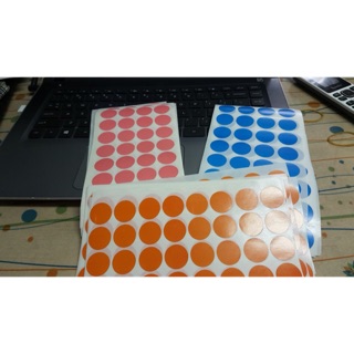 Combo 100 tờ Sticker tròn nhiều màu kích thước đa dạng