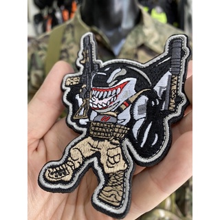 Patch_velcro cá mập chiến binh