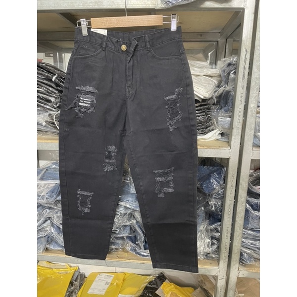 Sale Nhanh Baggy Rách Đen FREESHIP SIZE L